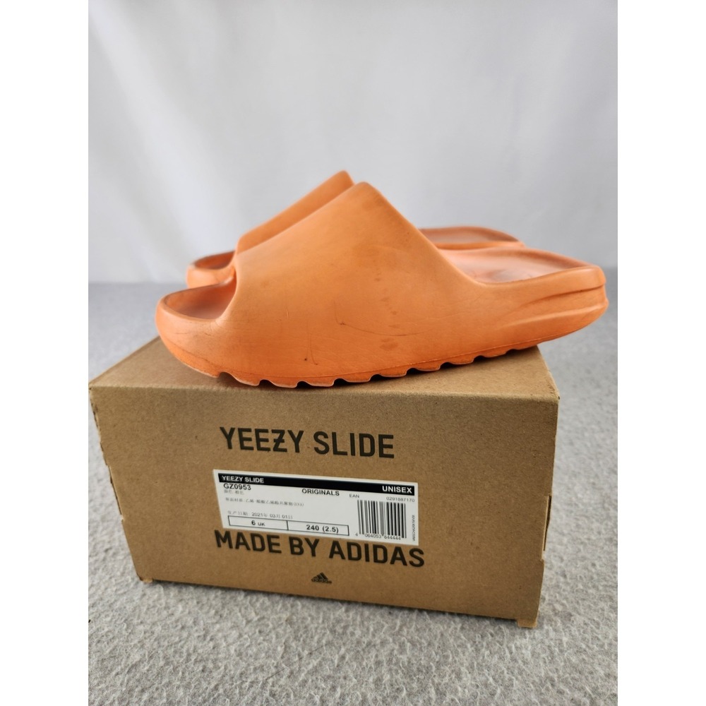adidas‎ Yeezy Slide Enflame Orange Size 6 GZ0953 with Box Sandals Shoes